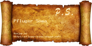 Pfluger Soma névjegykártya